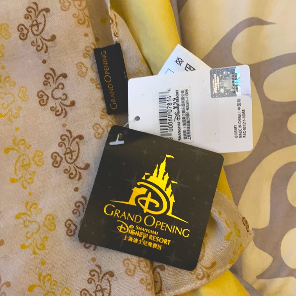 Brand new Disney grand opening shanghai beauty and the beast scarf.